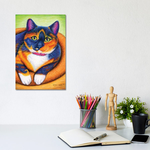 ClassicLiving Colourful Calico by Wrapped Canvas Photograph Wayfair